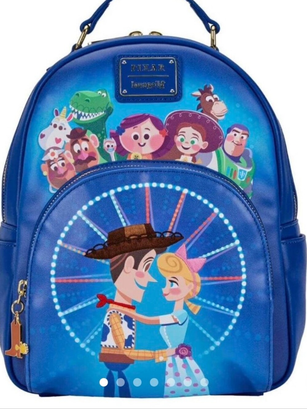 Loungefly Blue Toy Story PIXAR Backpack with Character Art